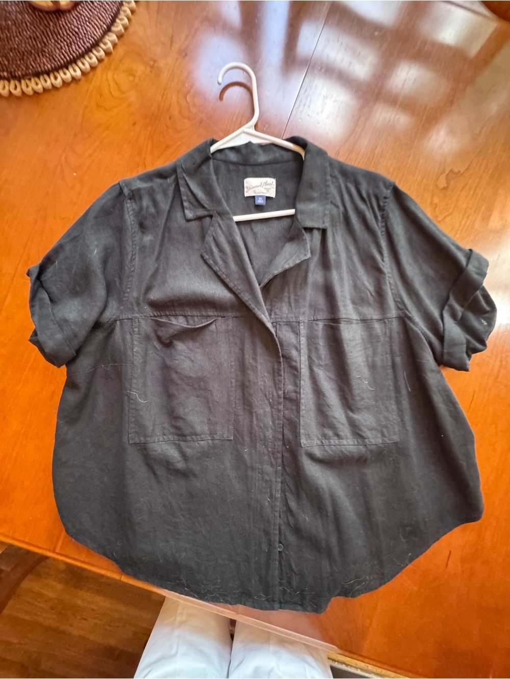 Universal Thread Linen Blend Short Sleeve Button Up - Picture 4 of 8
